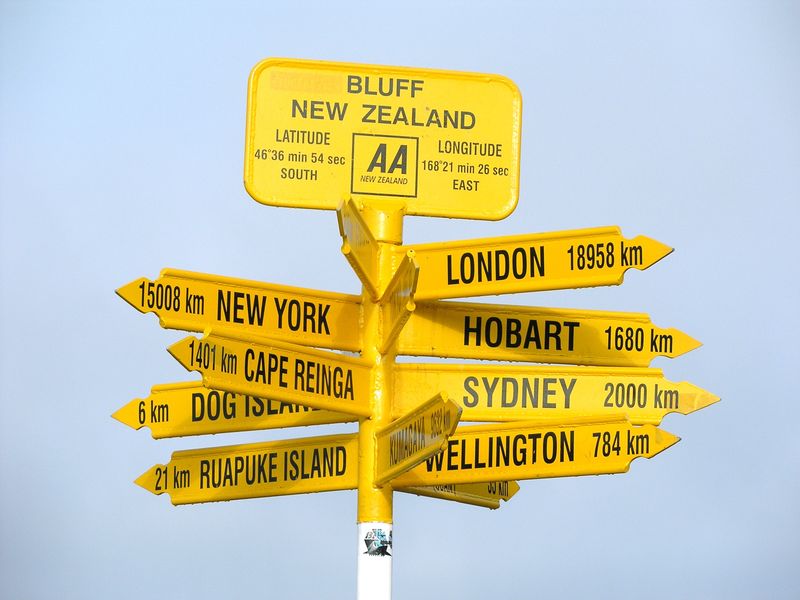 End of the line in New Zealand, part of study tour. July 2011