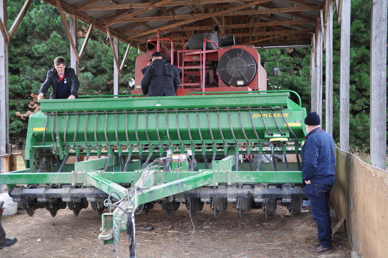 Inspecting machinery. Part of study tour July 2011