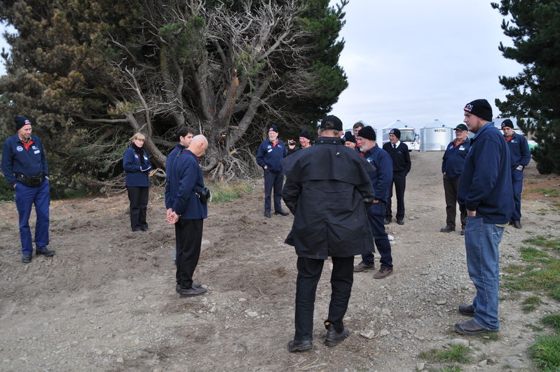 Farm tour on the Canterbury Plains. Part of study tour July 2014