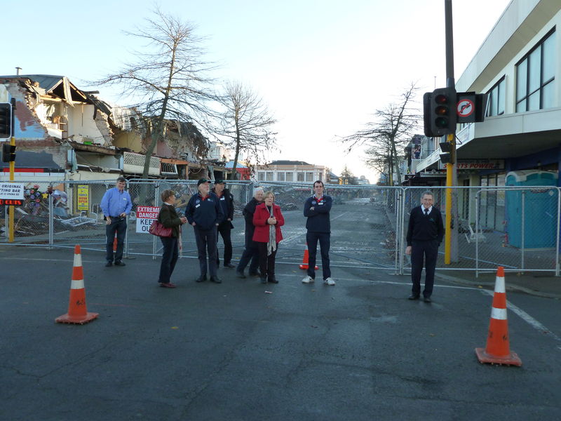 Inspecting the Christchurch damage. Part of study tour July 2011