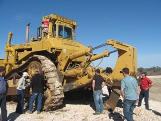 A Cat D11 on site